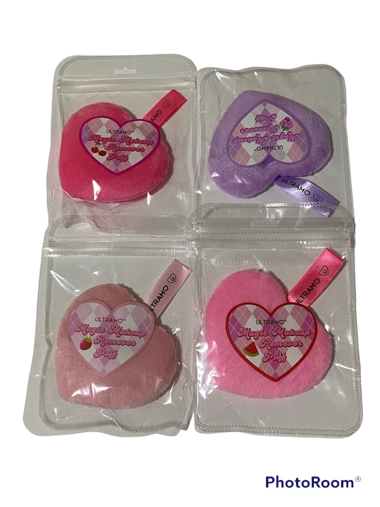 Esponjas desmaquillantes en forma de corazón