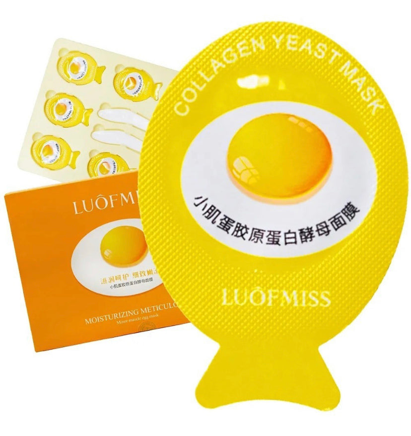 Mascarilla cremosa de huevo Caja con 8 piezas