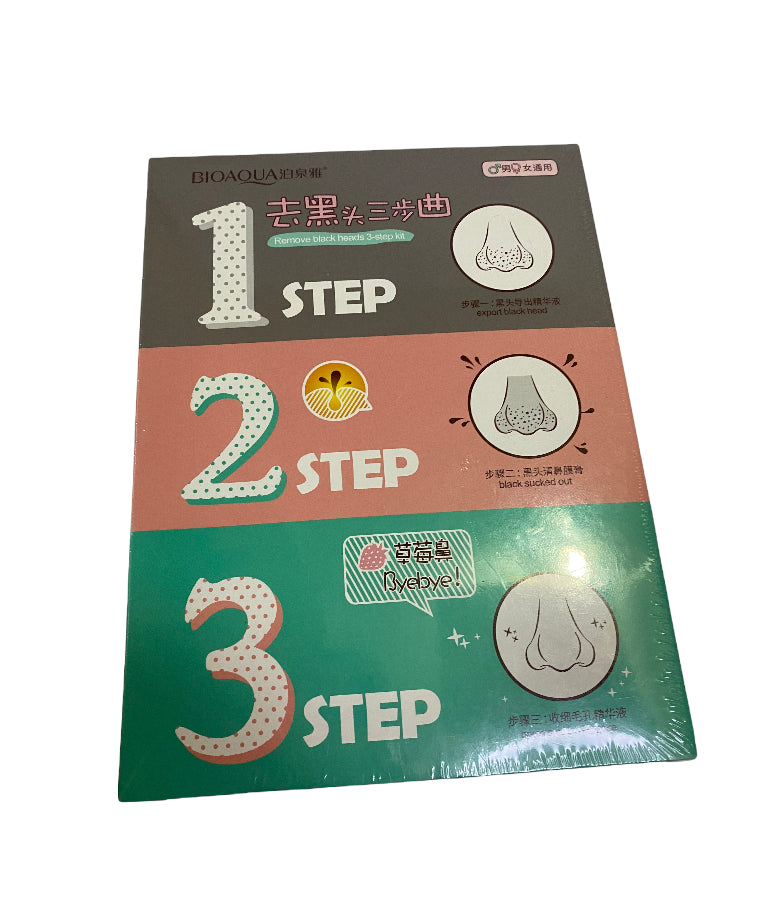 [6947790780092] Tratamiento para remover puntos negros en 3 pasos BIOAQUA