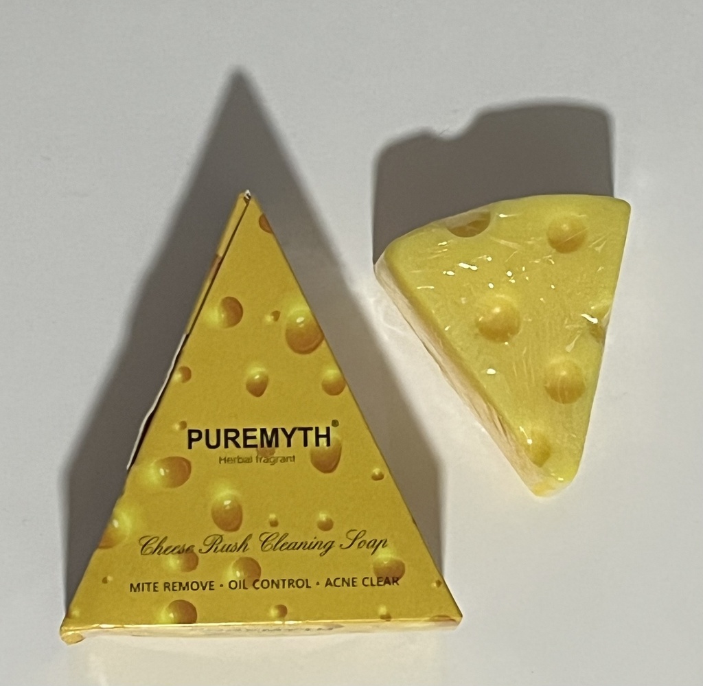 Jabón antiacné con forma de queso 