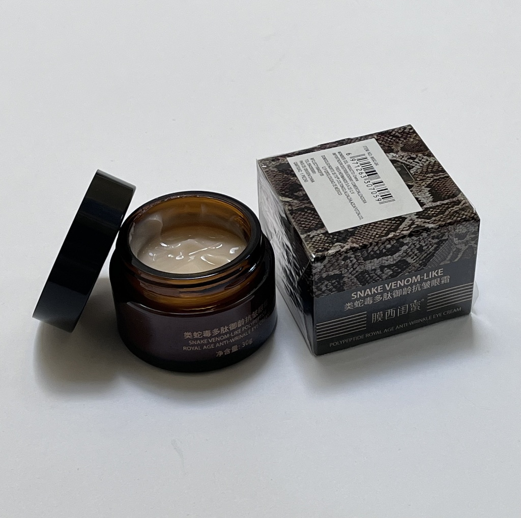 Crema antiarrugas para contorno de ojos efecto veneno de víbora 