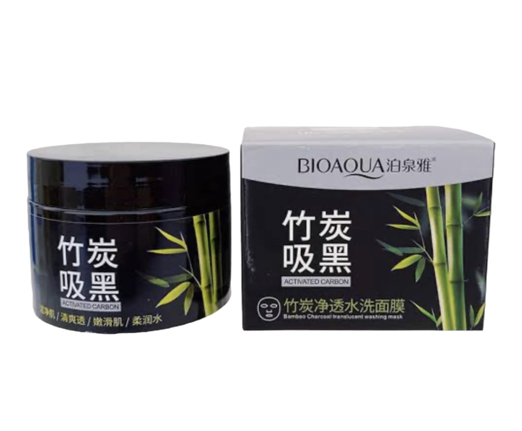 Mascarilla traslúcida de carbón activado de bambú BIOAQUA 