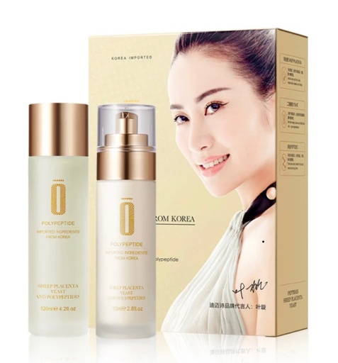 Tratamiento facial a base de placenta, levadura y polipéptidos